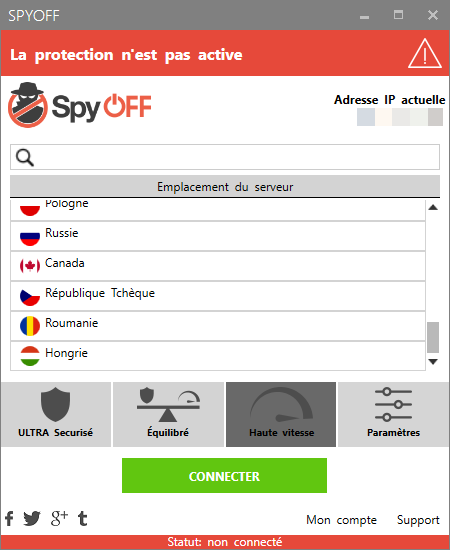 SpyOFF VPN screenshot